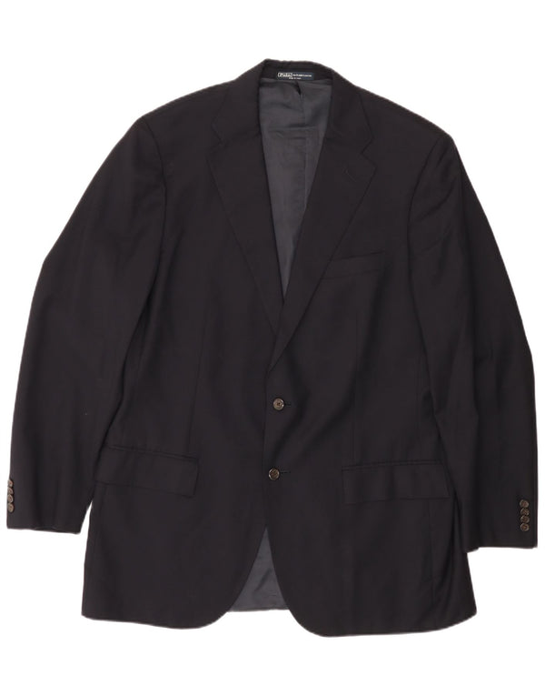 POLO RALPH LAUREN Chaqueta tipo blazer de 2 botones para hombre UK 44 2XL Lana azul marino