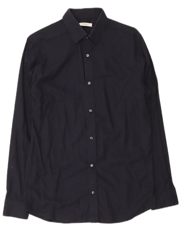 Jack & Jones Mens Premium Shirt Medium Azul Marino Algodón
