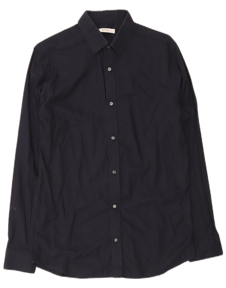 Jack & Jones Mens Premium Shirt Medium Azul Marino Algodón