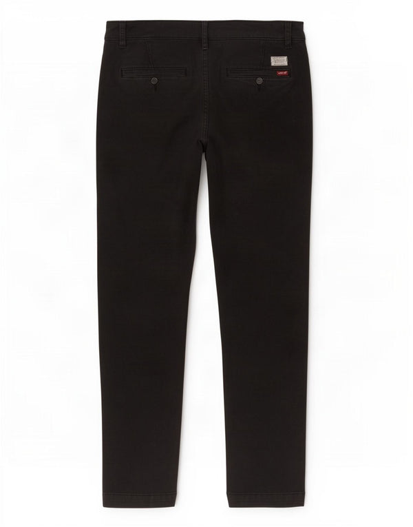 Levi's Pantalón chino cónico estándar para hombre W32 L30 Algodón negro