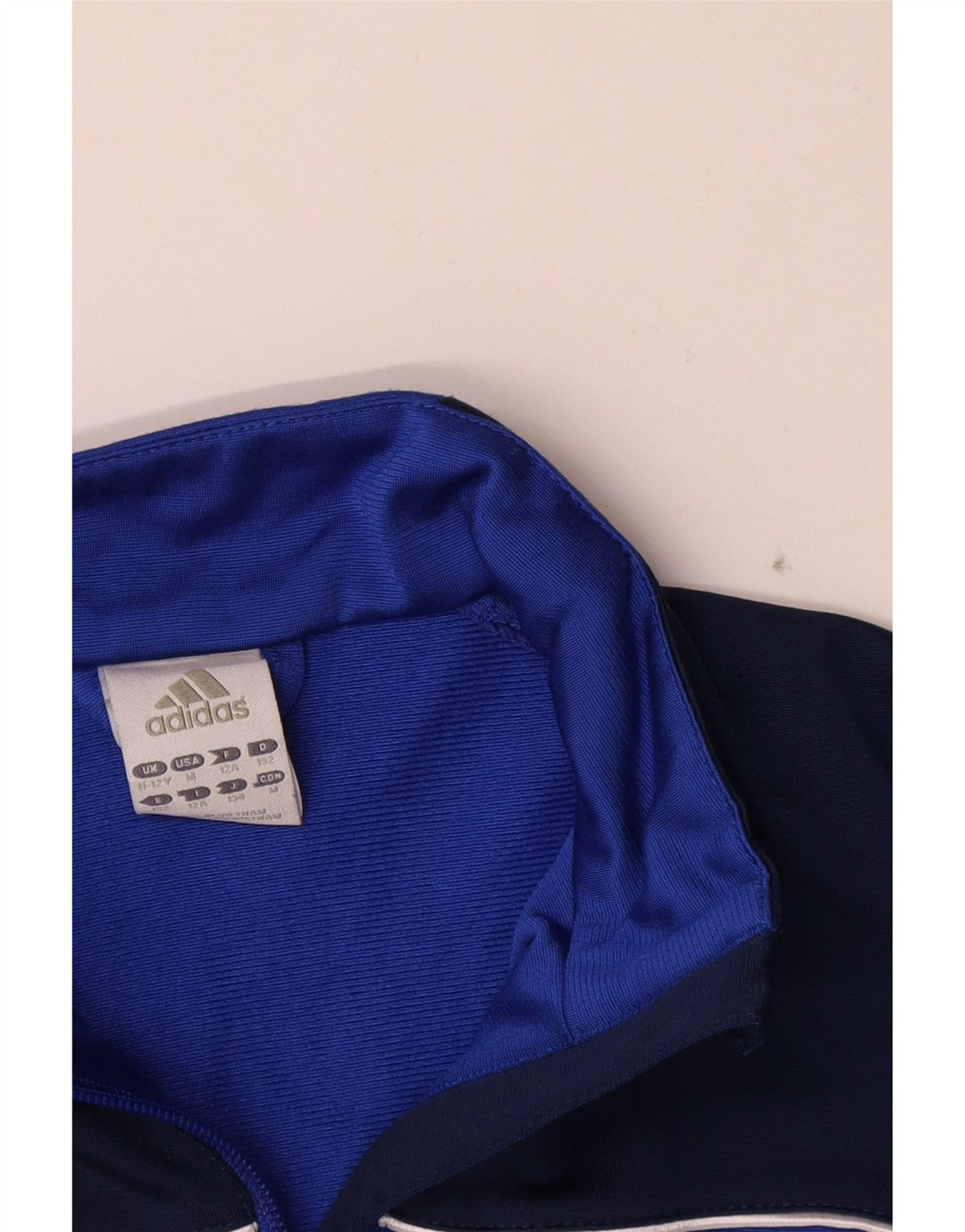 Adidas - Chaqueta de chándal para niño, 11-12 años, color azul, poliéster
