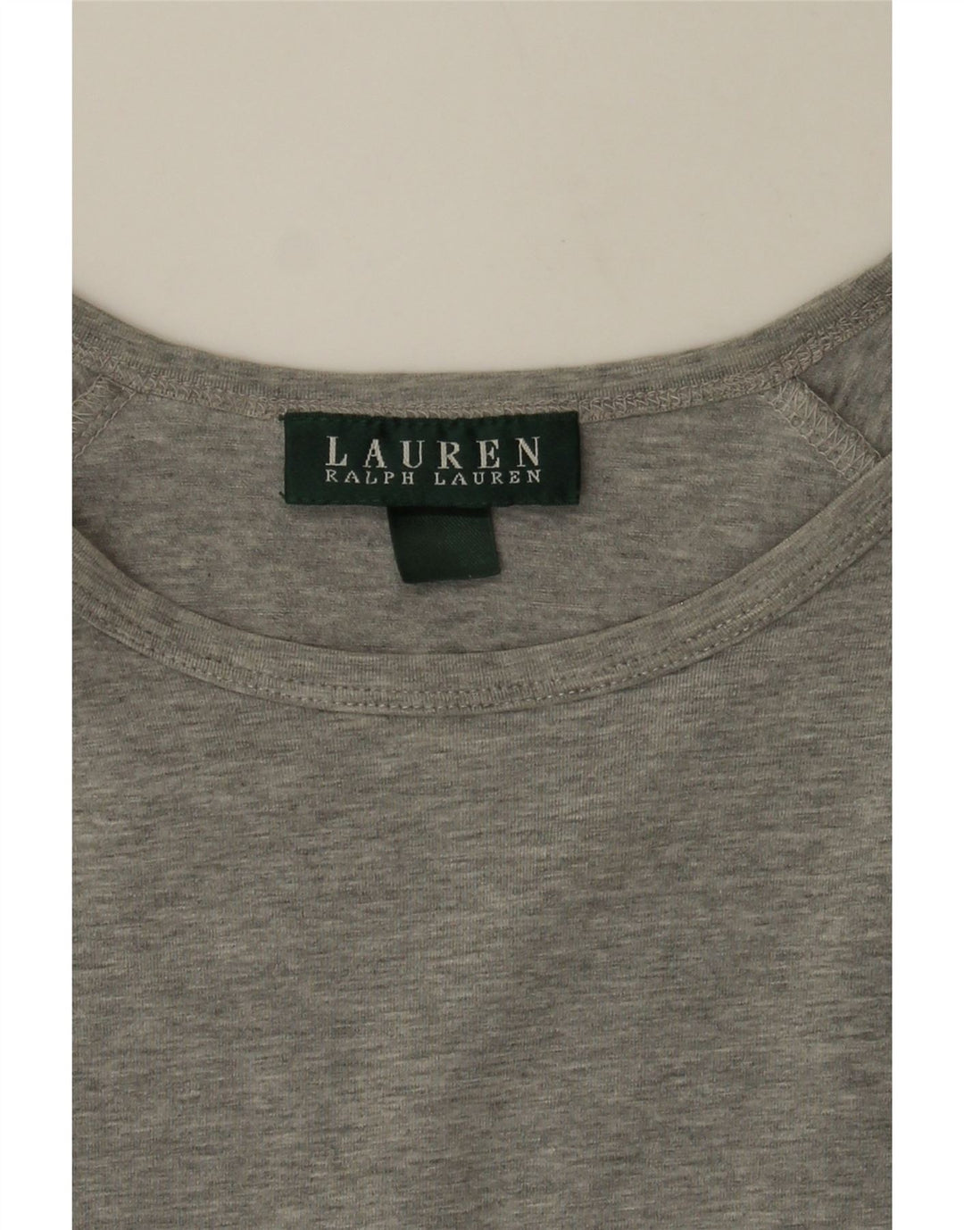 RALPH LAUREN Womens Top 3/4 Sleeve UK 12 Medium Grey Cotton Vintage Ralph Lauren and Second-Hand Ralph Lauren from Messina Hembry 