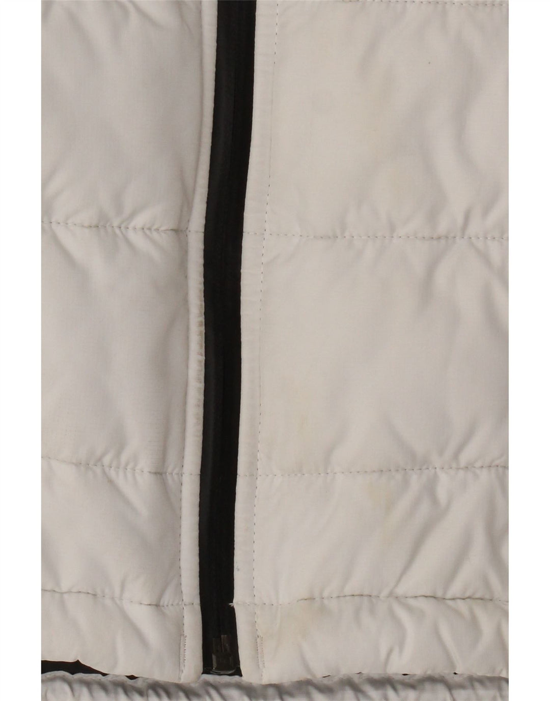 The North Face Chaqueta acolchada con capucha para mujer UK 40 Small White Colorblock