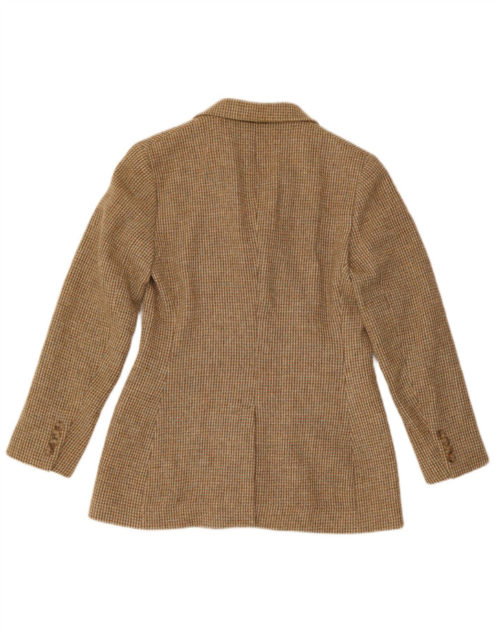 Ralph Lauren Chaqueta Blazer de 3 Botones para Mujer US 10 Large Brown Check