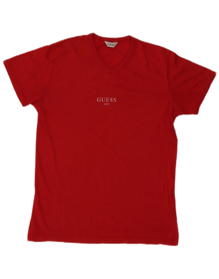 Guess Camiseta gráfica para mujer Top UK 44 Large Red