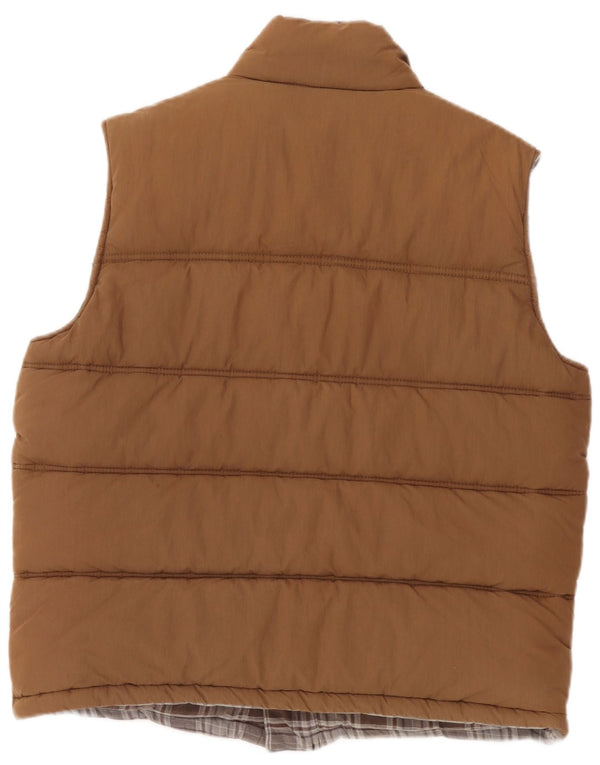 Timberland Chaleco acolchado reversible para hombre Reino Unido 40 Grande Algodón marrón