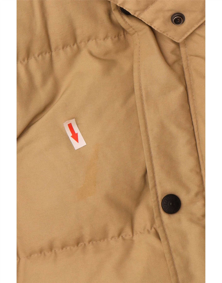 Levi's Chaqueta acolchada con capucha para hombre UK 40 Large Beige Nylon