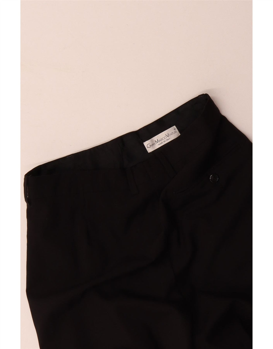 GIAN MARCO VENTURI Pantalón de traje con pinzas para hombre W30 L35 Negro