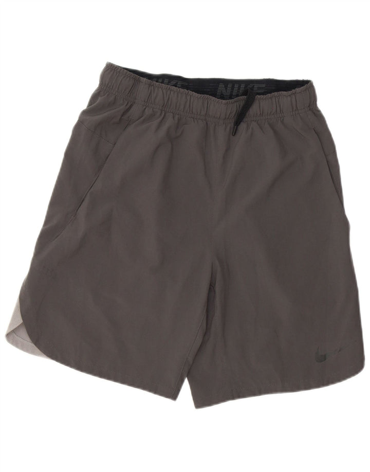 Nike - Pantalones cortos deportivos Dri Fit para hombre, poliéster, color gris pequeño