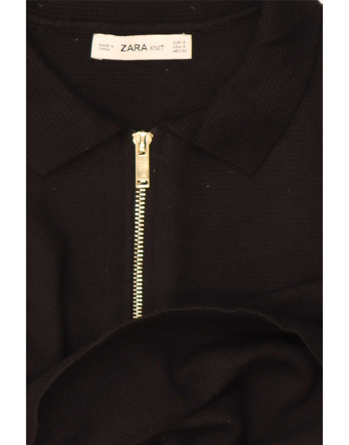 Zara Polo Mujer UK 10 Small Negro