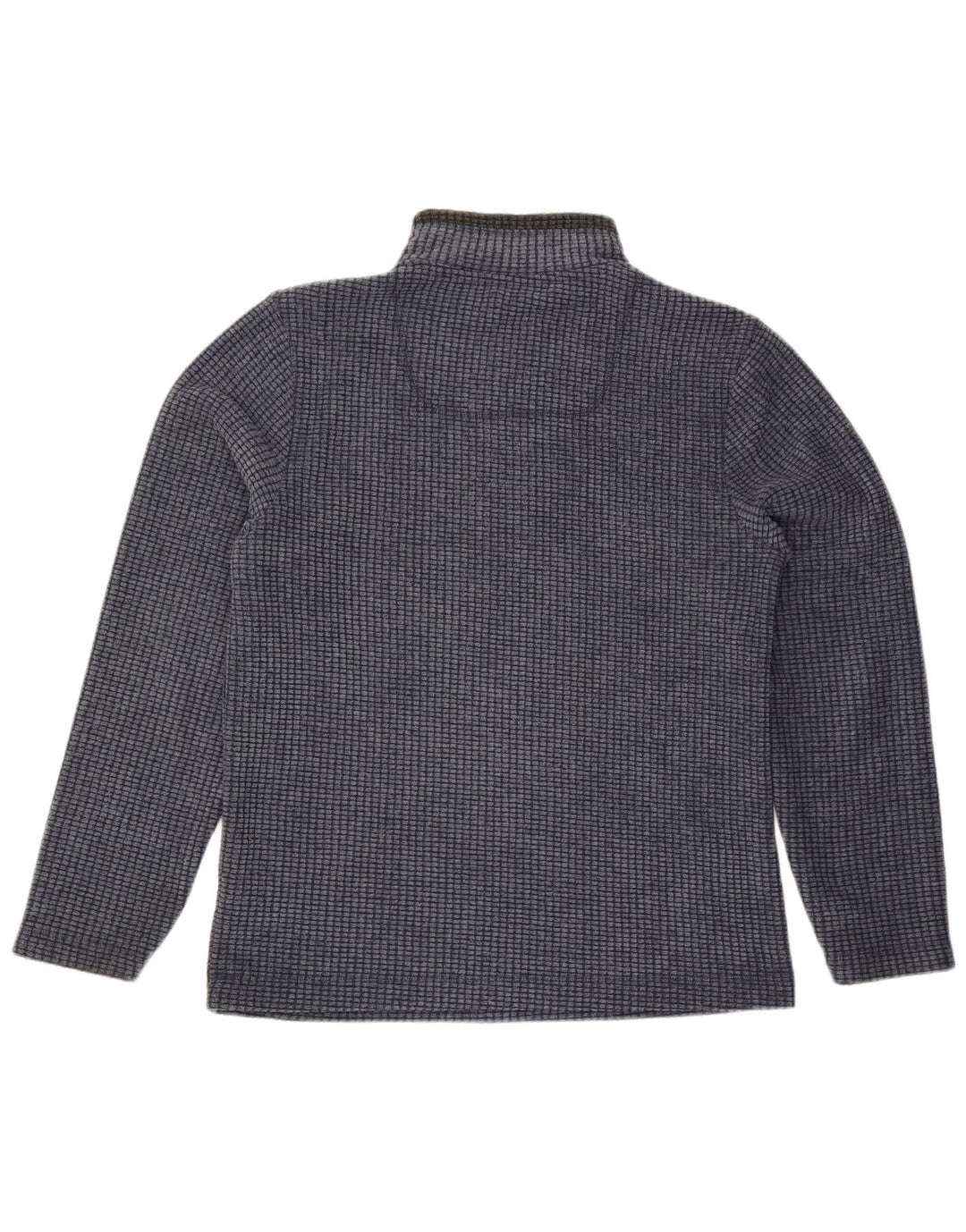 Weird Fish Jersey de forro polar con cuello y cremallera para hombre pequeño poliéster azul marino