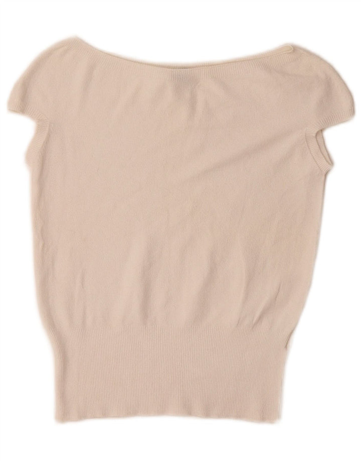Oasis Blusa Corta para Mujer Top UK 10 Small White Viscosa