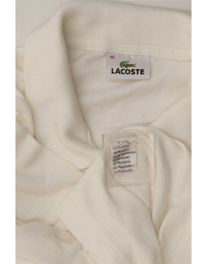 Polo Lacoste Mujer Talla 46 XL Blanco Algodón