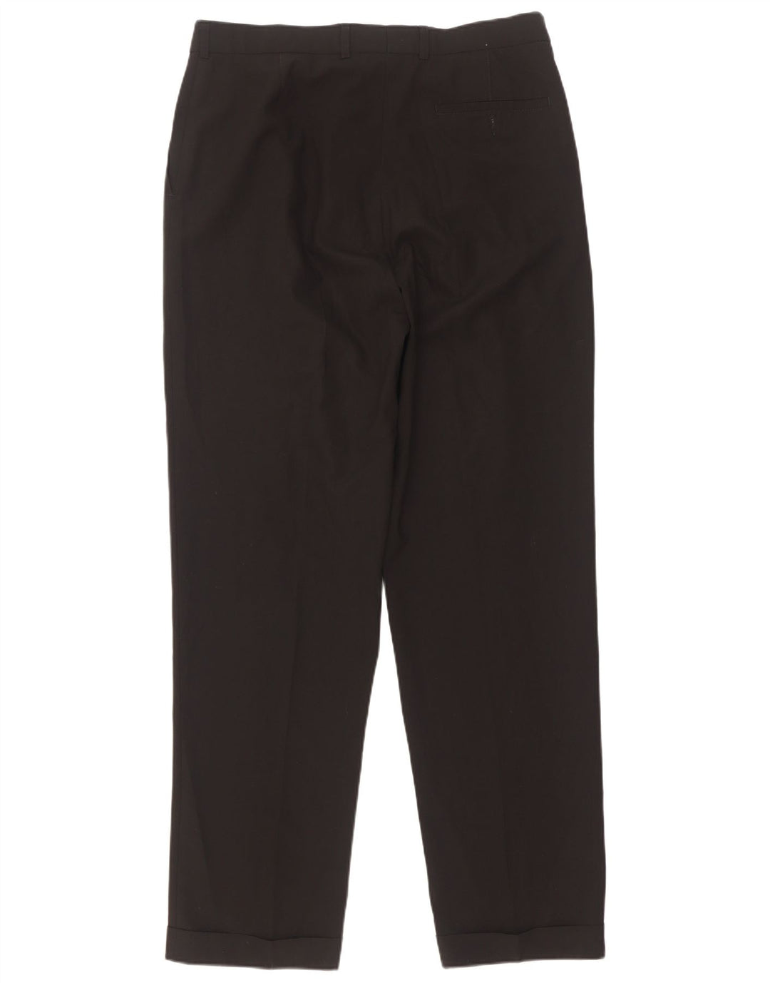 Marks & Spencer Pantalón de traje con pinzas para hombre W34 L33 Poliéster negro