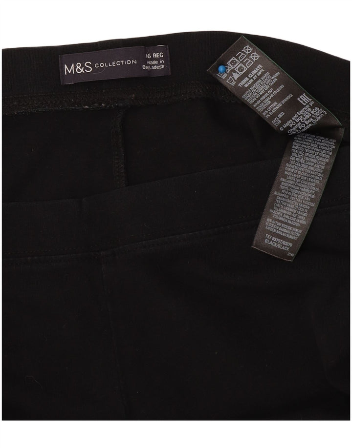 Marks & Spencer Leggings para mujer Reino Unido 46 Grande Algodón negro