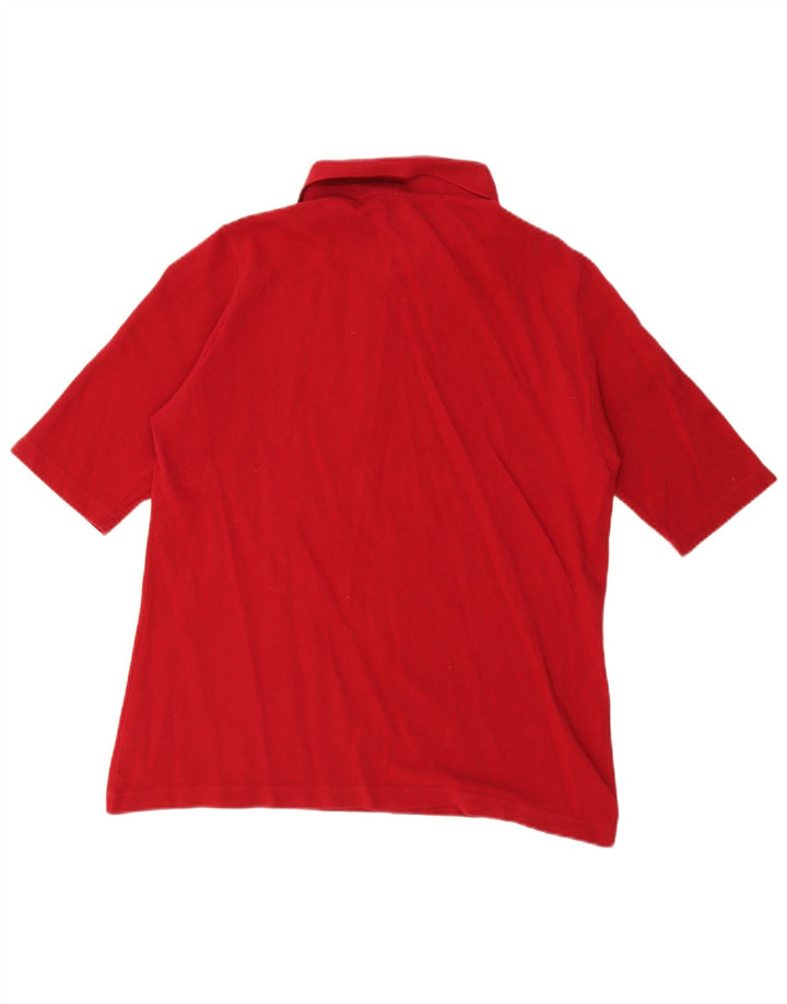 Polo Lacoste Mujer Talla 46 XL Algodón Rojo