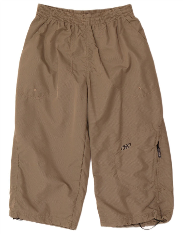 Reebok Pantalones Capri para Hombre, Nylon Caqui, pequeño