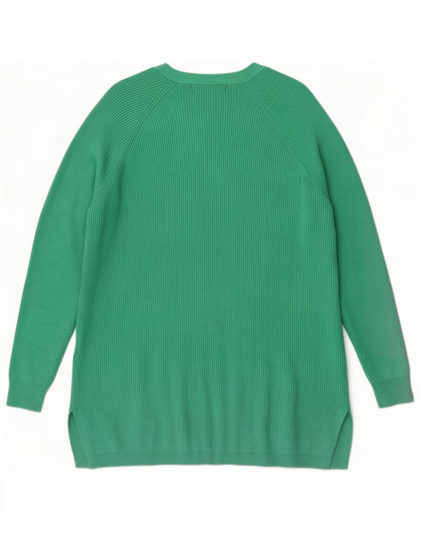 Marks & Spencer Suéter tipo cárdigan abierto para mujer UK 10 Small Green Viscosa