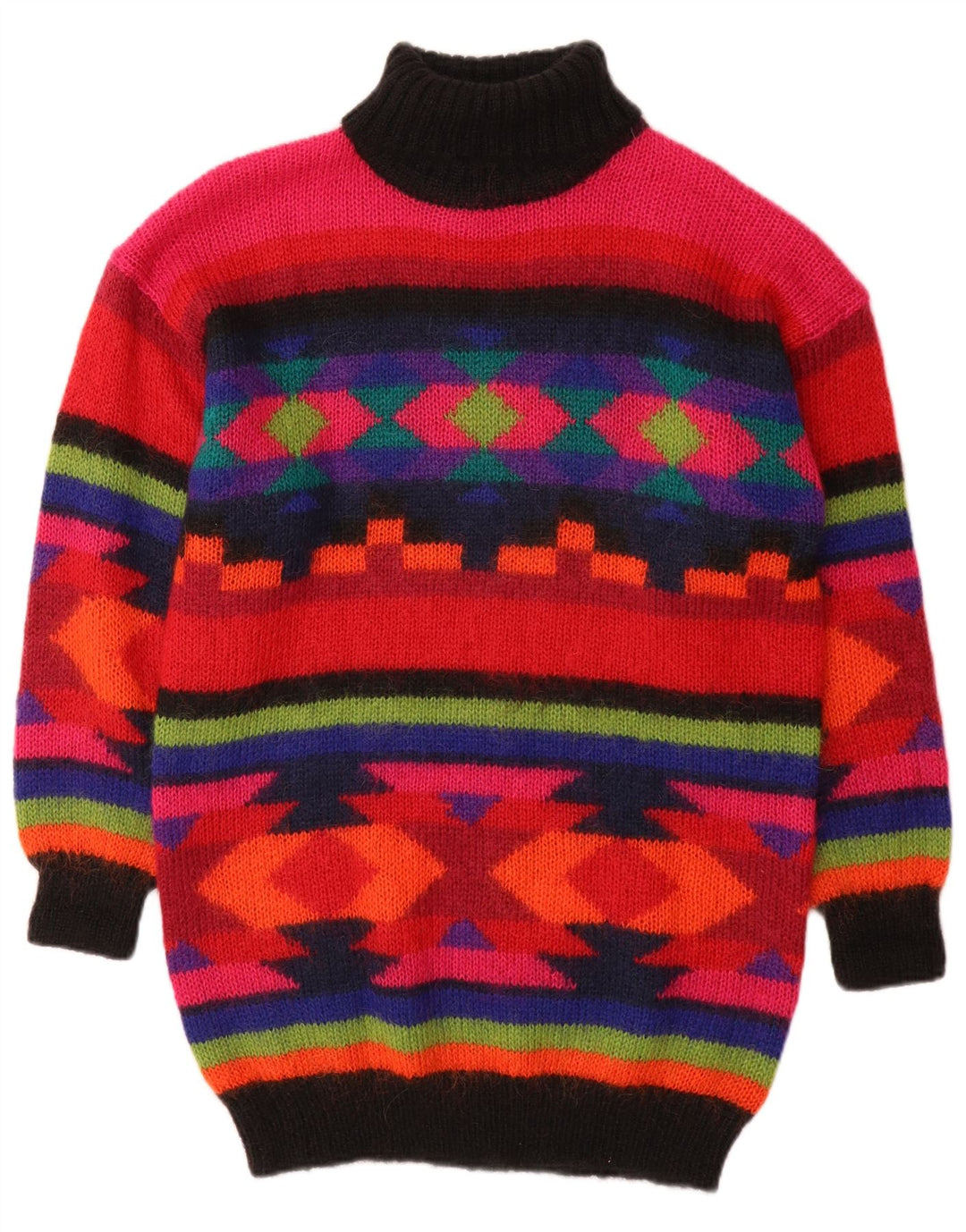 BHS Suéter tipo jersey con cuello vuelto para mujer UK 10/12 Medium Multicolor
