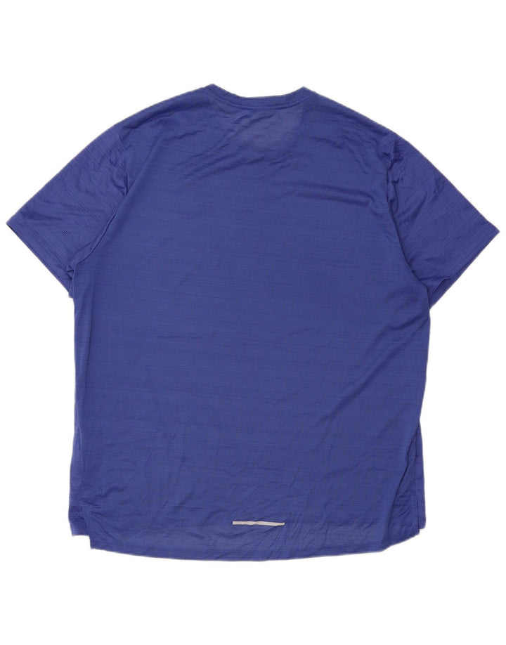 Camiseta Nike Dri Fit para hombre Top XL Poliéster a rayas azules