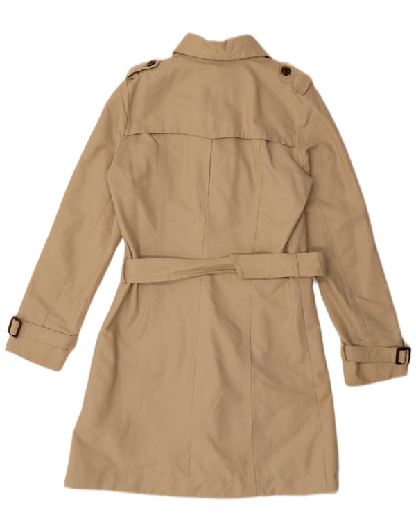 Zara Mujer Gabardina UK 44 Algodón Beige Medio