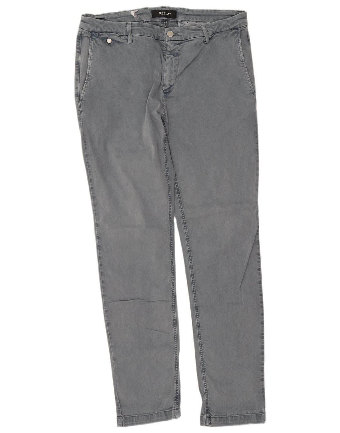 Replay Vaqueros ajustados para hombre W34 L32 Algodón gris