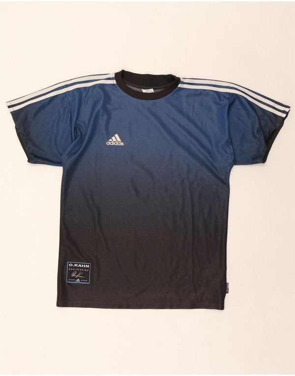 Adidas Hombre Camiseta Gráfica Top Small Azul Colorblock