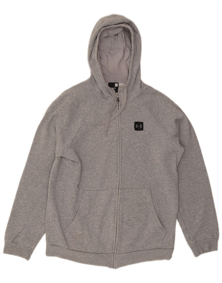 UNDER ARMOUR Suéter con capucha y cremallera para hombre pequeño gris