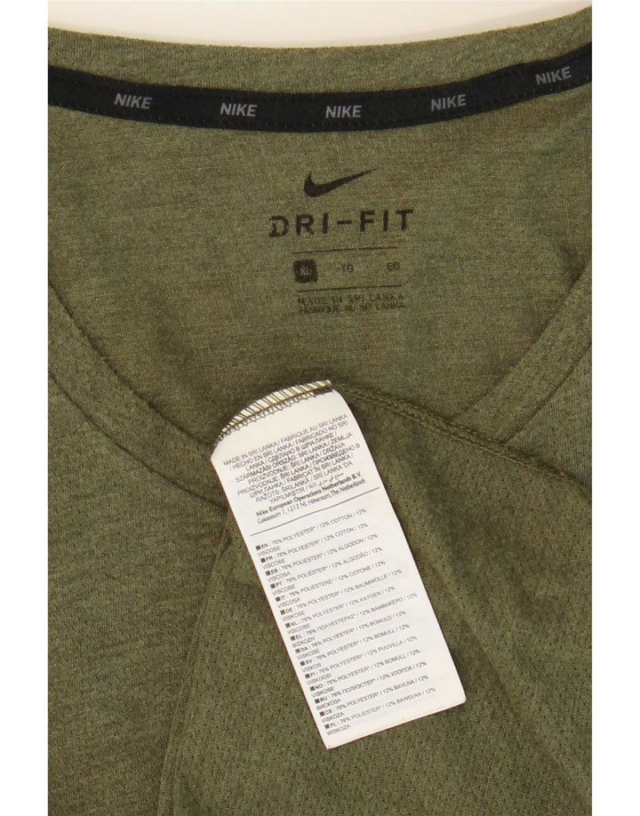 Camiseta Nike Dri Fit para hombre Top XL Poliéster verde