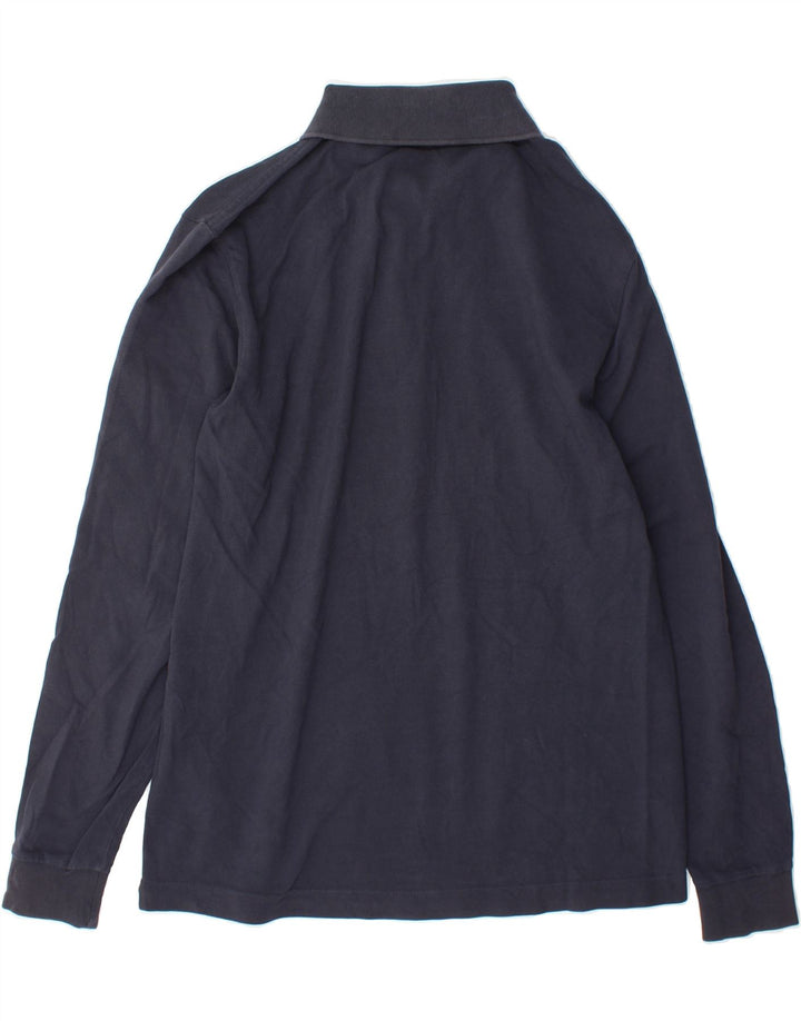 KAPPA Mens Long Sleeve Polo Shirt Medium Navy Blue Cotton Vintage Kappa and Second-Hand Kappa from Messina Hembry 
