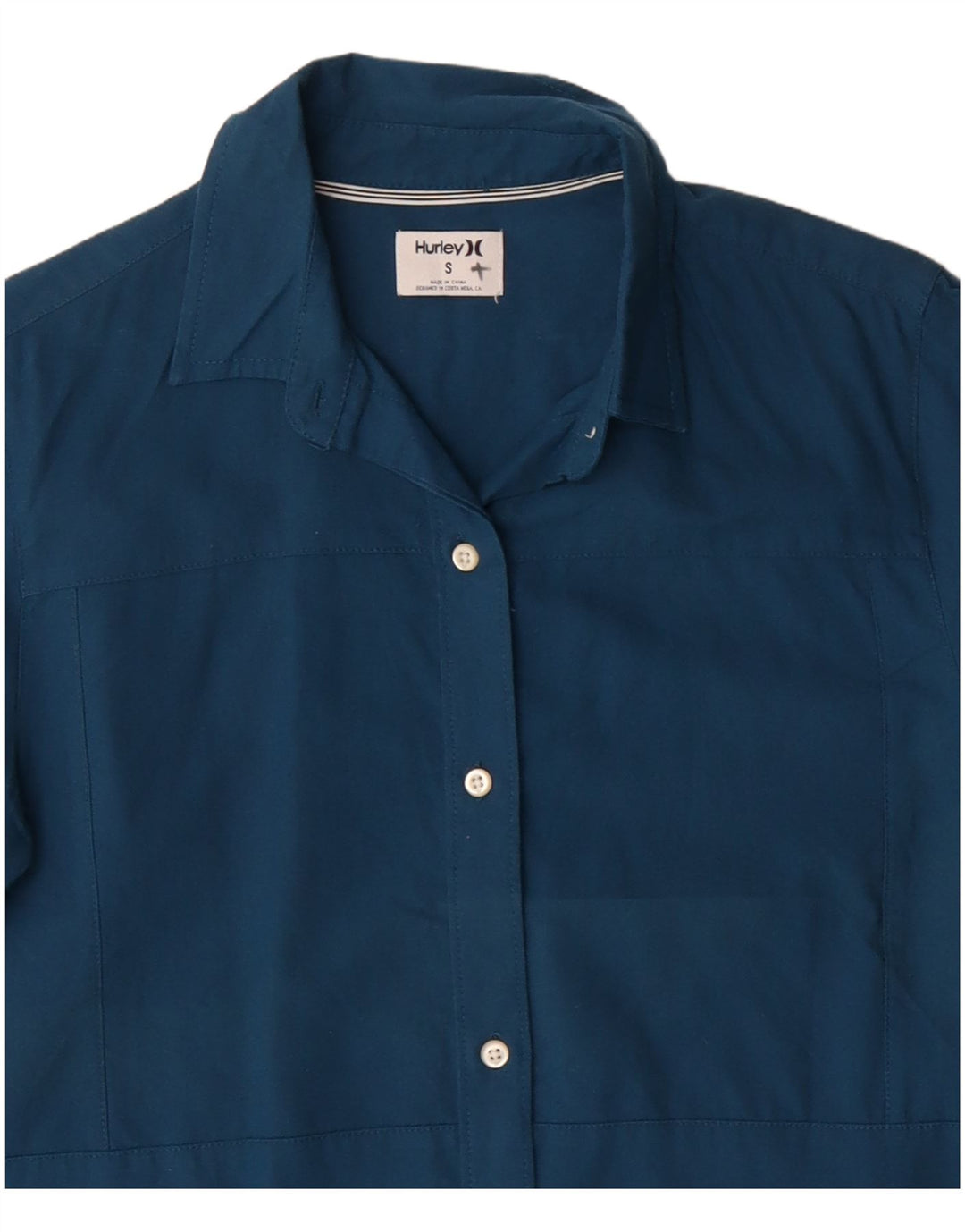 Hurley Camisa Mujer UK 10 Small Azul Poliéster
