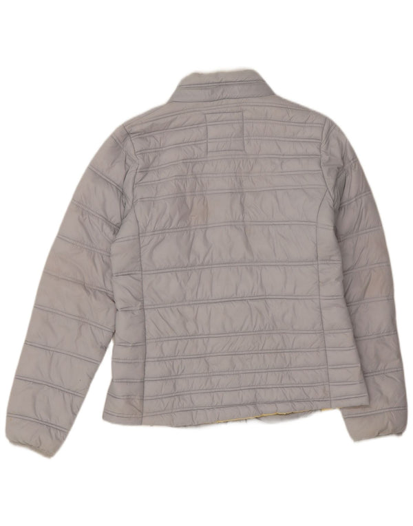 Crew Clothing Chaqueta acolchada para mujer UK 12 Nylon gris medio