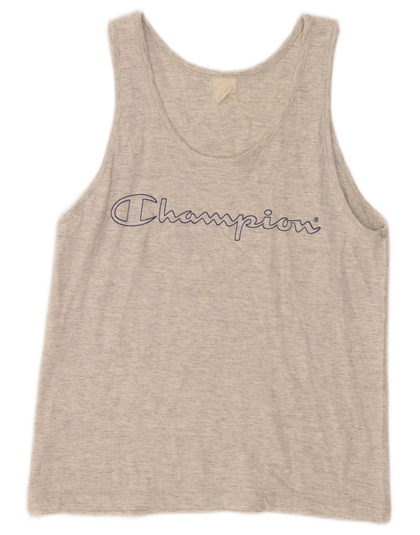 Champion Camiseta sin mangas gráfica para mujer UK 40 Gris medio