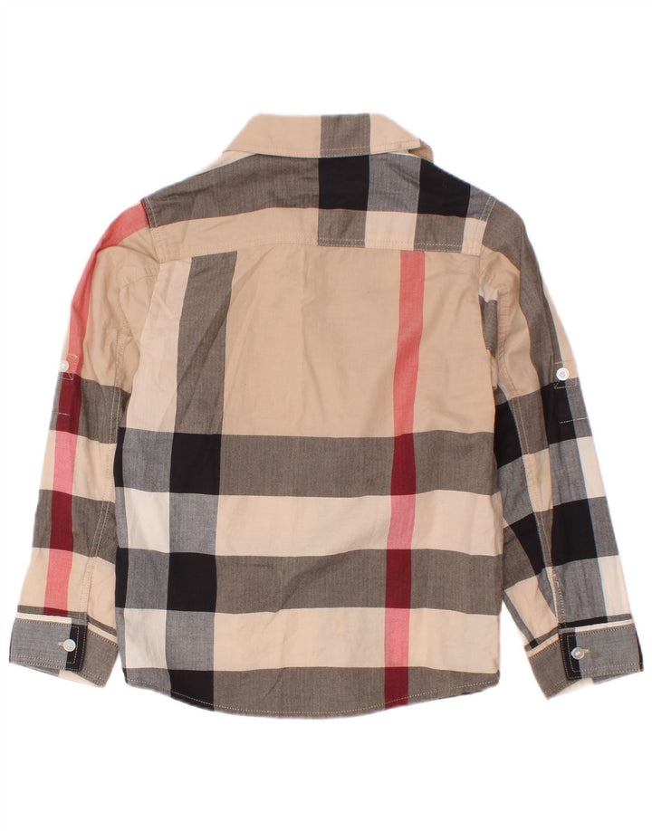 Burberry Camisa Niño 5-6 Años Cuadros Multicolor Algodón