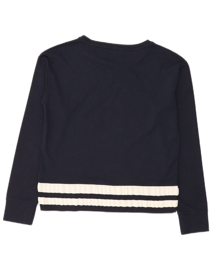 Tommy Hilfiger Top para mujer de manga larga UK 10 Small Azul marino a rayas