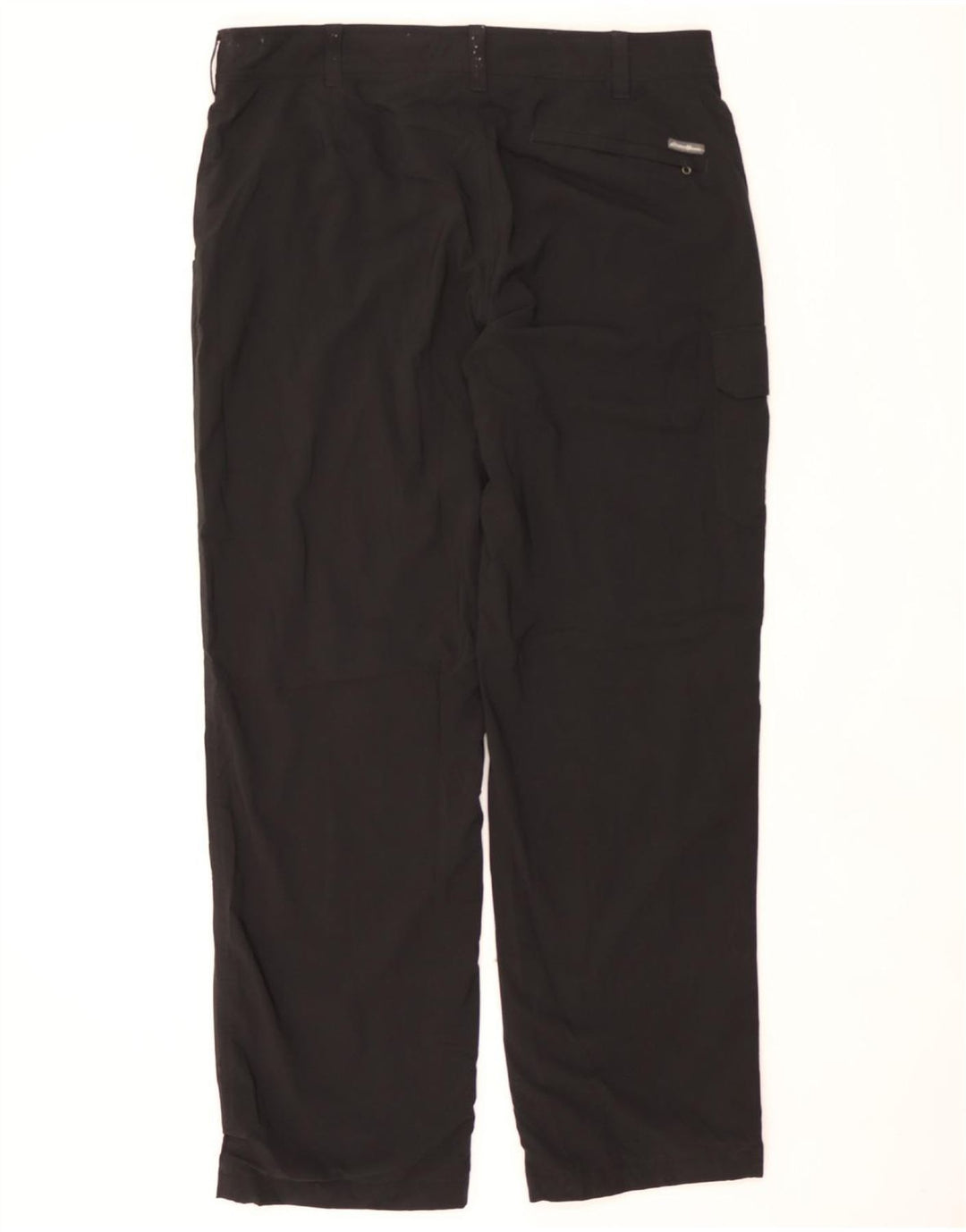 EDDIE BAUER Mens Straight Cargo Trousers W36 L32 Black Polyester Vintage Eddie Bauer and Second-Hand Eddie Bauer from Messina Hembry 