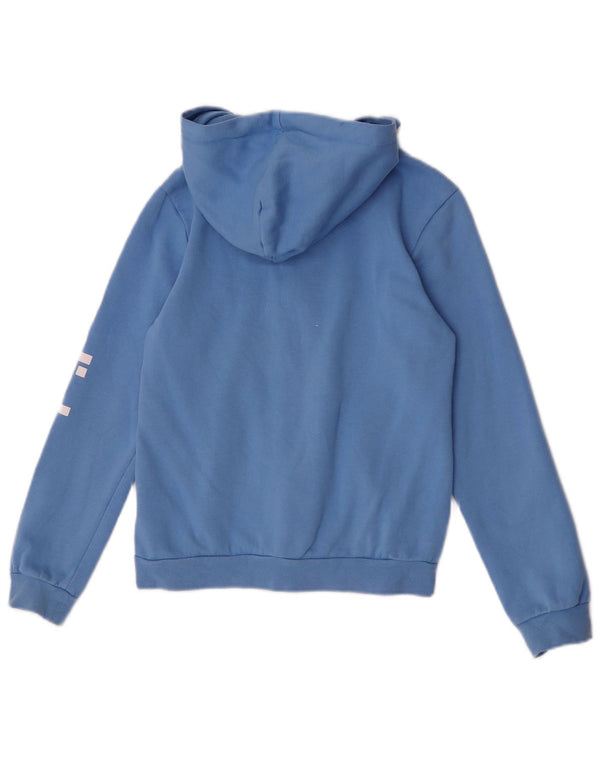 Adidas Sudadera con capucha y cremallera gráfica para niños 11-12 años Algodón azul