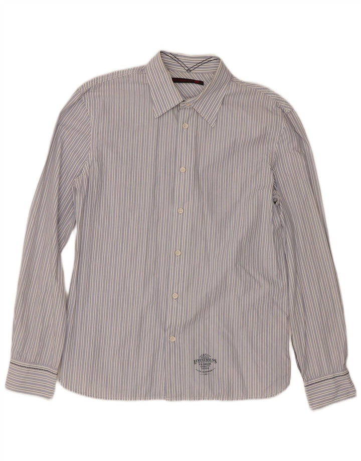 Camisa Levi's Hombre Algodón Rayas Azul Medio