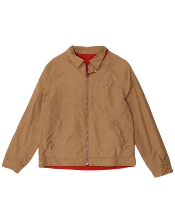 Sergio Tacchini Chaqueta reversible para hombre UK 38 Algodón beige medio