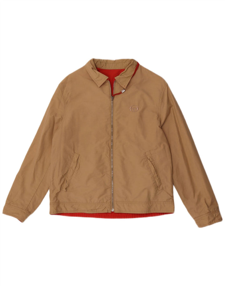 Sergio Tacchini Chaqueta reversible para hombre UK 38 Algodón beige medio