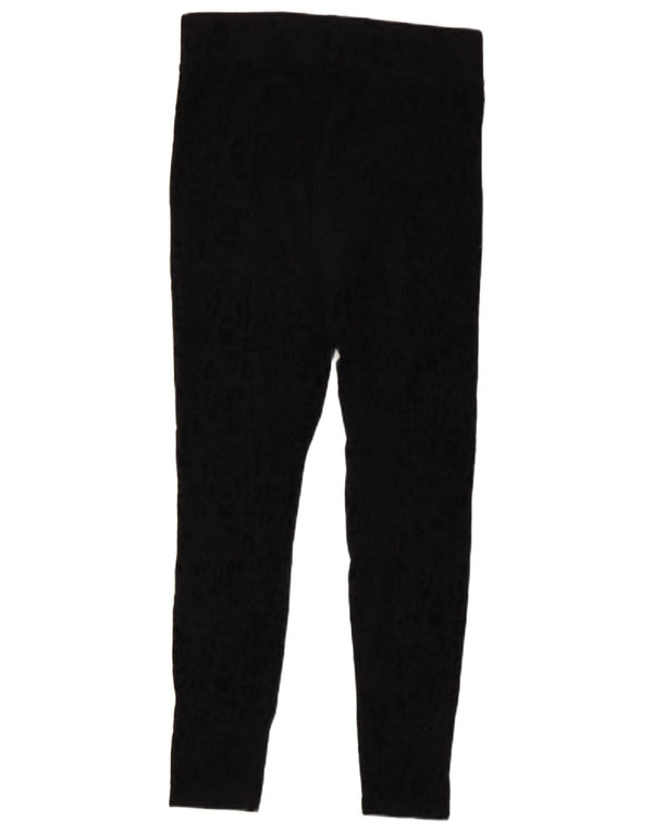 Marks & Spencer Leggings para mujer UK 10 Small Black Animal Print Algodón