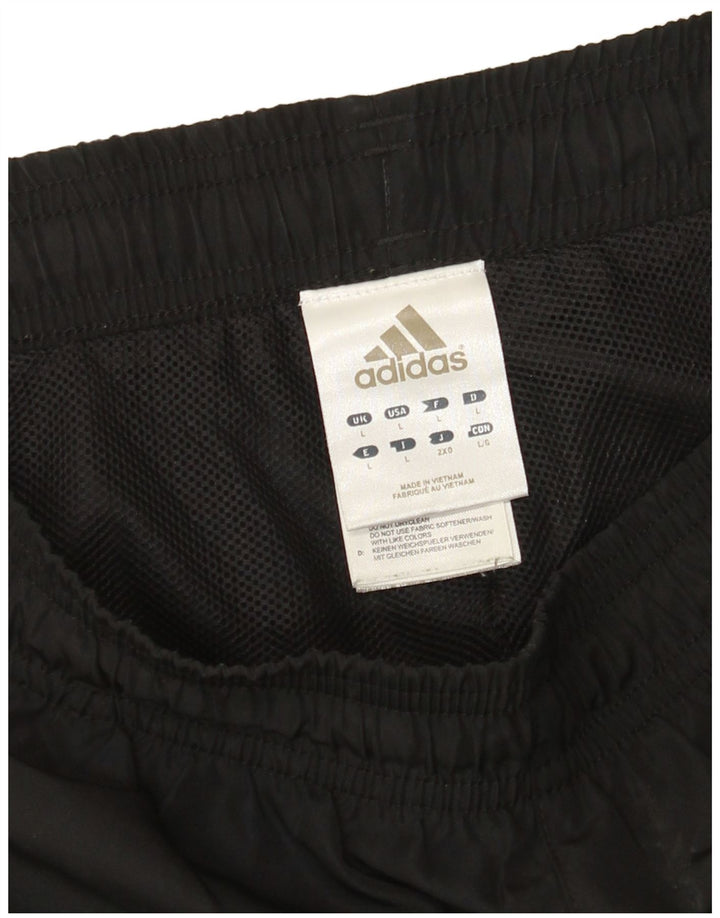 Adidas Hombre Pantalones De Chándal Joggers Large Negro Colorblock Poliéster