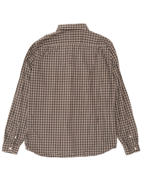 Camisa Lacoste Hombre Regular Fit Talla 43 Algodón A Cuadros Verde Grande
