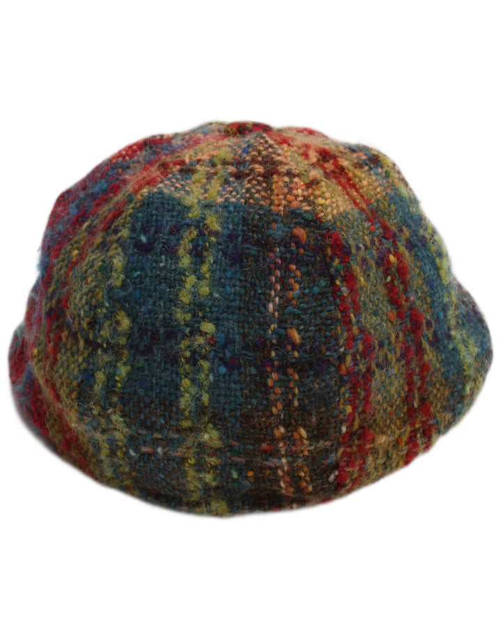 Hanna Hats Gorra plana para hombre pequeña a cuadros multicolor de lana virgen clásica