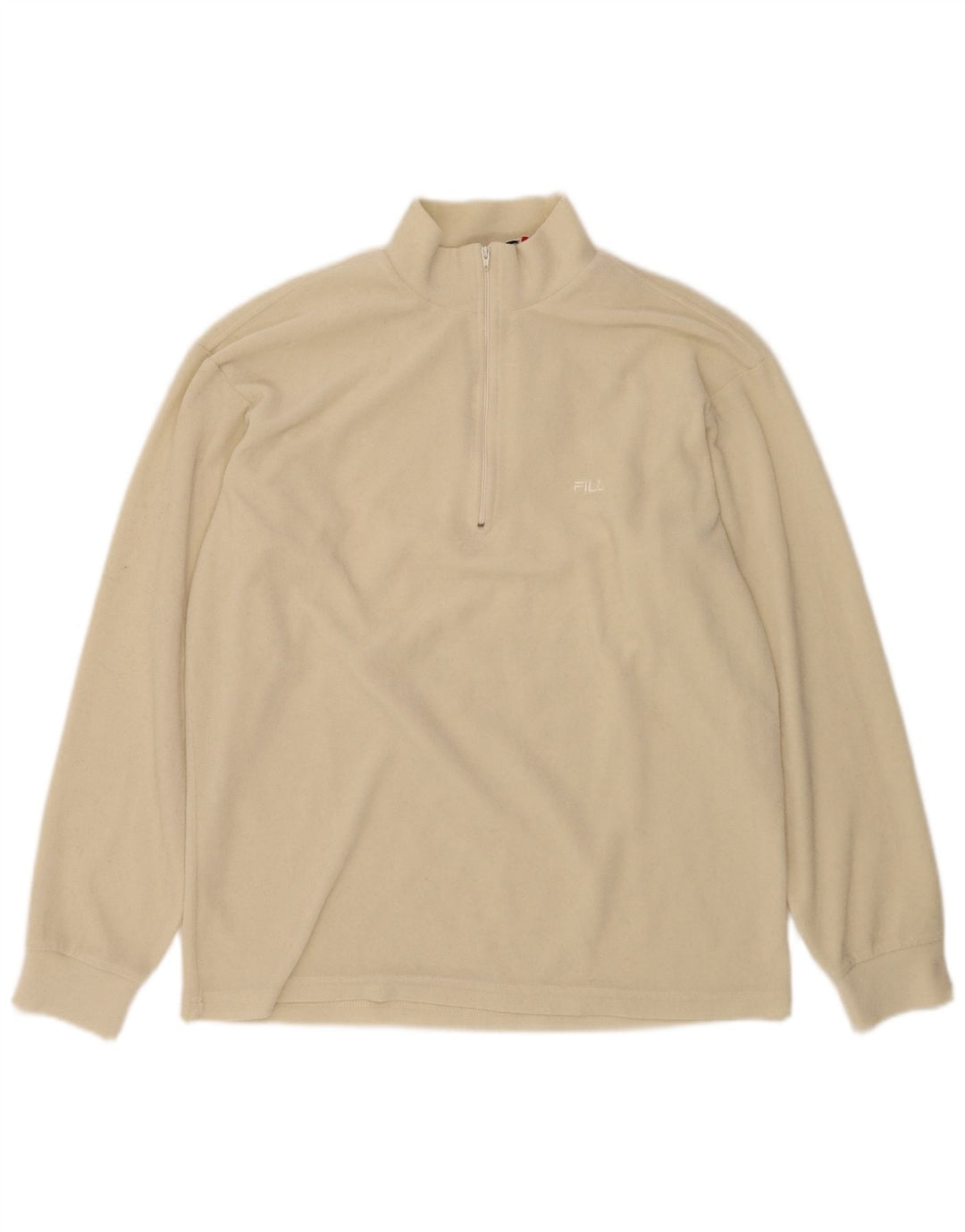 Fila Jersey de forro polar con cuello y cremallera para hombre IT 52 Large Beige