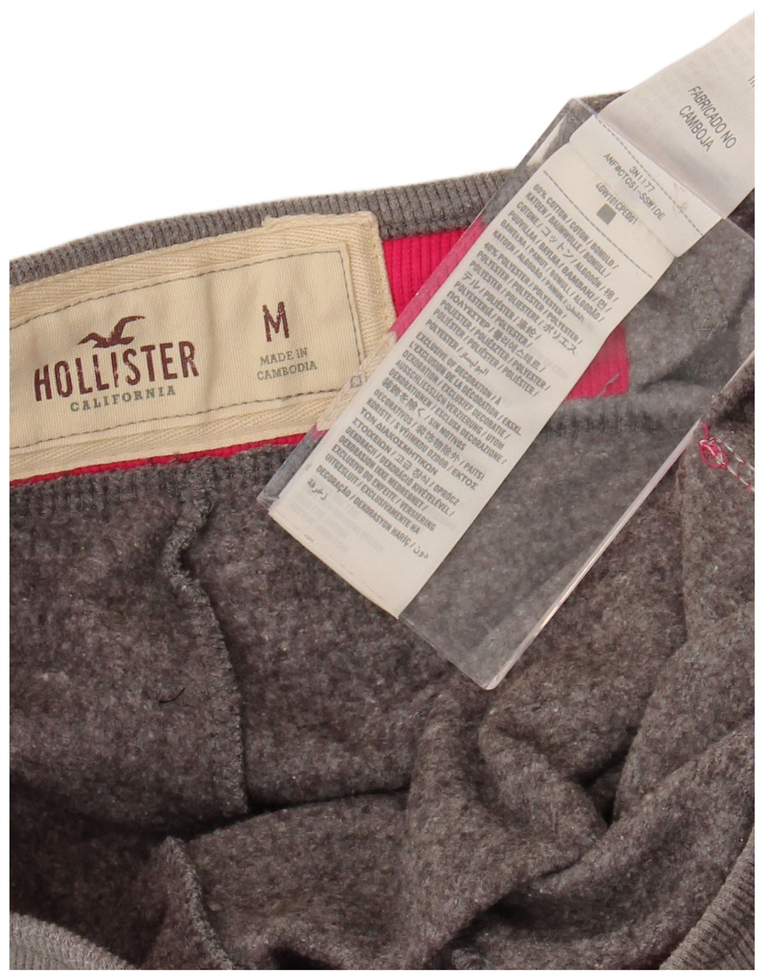 HOLLISTER Pantalones de chándal gráficos para mujer UK 44 Algodón gris medio