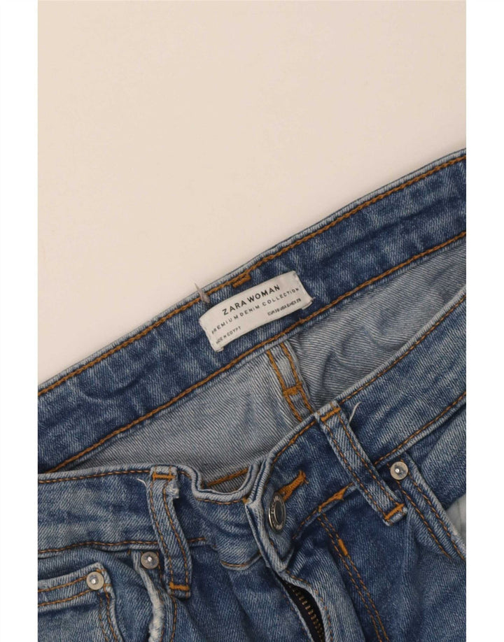 Zara Jeans Slim Desgastados para Mujer EU 38 Small W28 L28 Azul