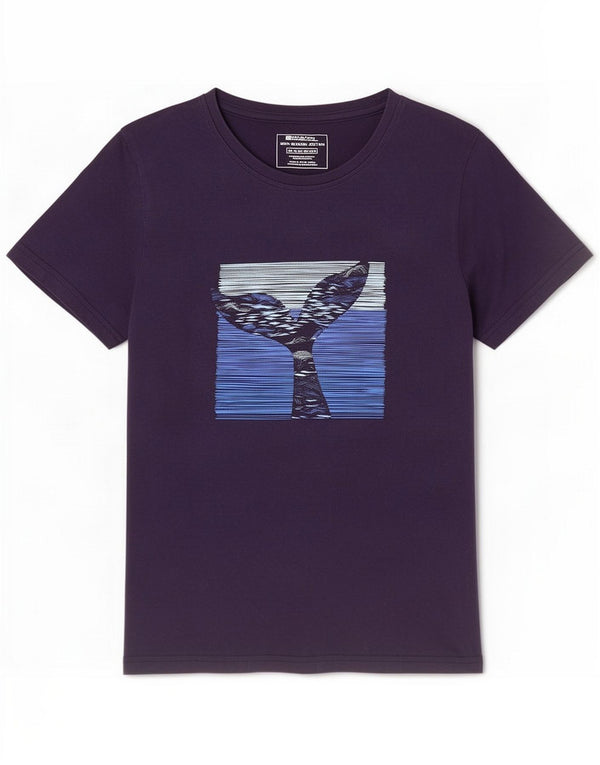 Top de camiseta gráfica para mujer de Mountain Warehouse UK 12 Medium Azul marino Algodón