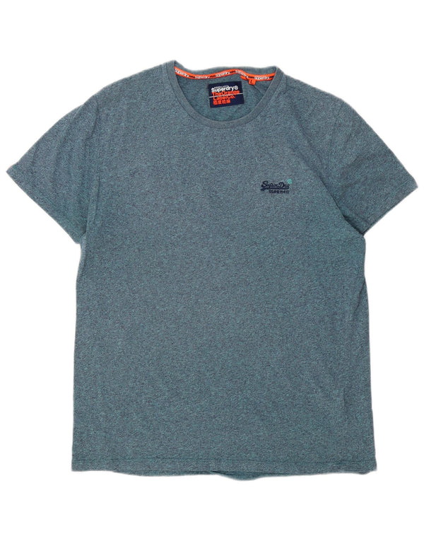 Superdry Camiseta para hombre Top Large Blue Moteado