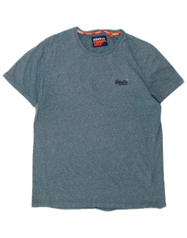 Superdry Camiseta para hombre Top Large Blue Moteado
